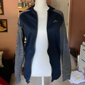 Mens Adidas navy blue hooded jacket